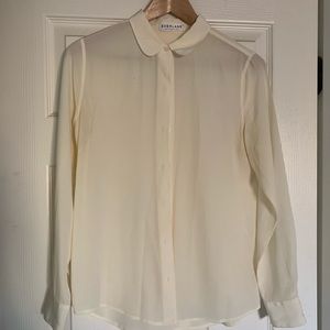 Everlane, Peter Pan collar silk blouse